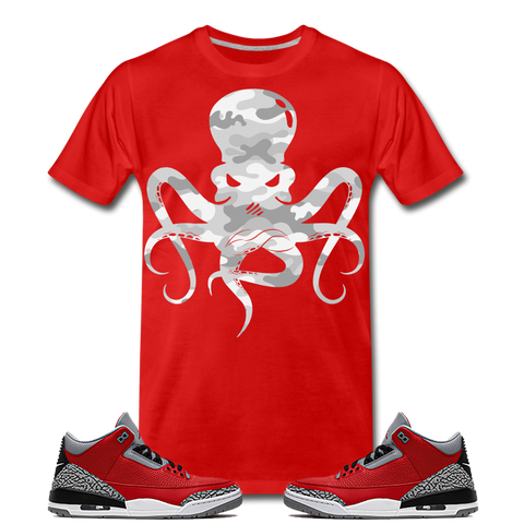 Grey Camo Octopus T-Shirt